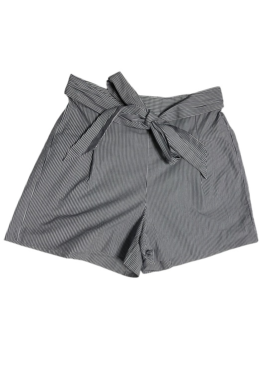 J. Crew Pants - J. By J. Crew Blue White Striped Bow Tie Waist Cotton Shorts High Rise Size 4
